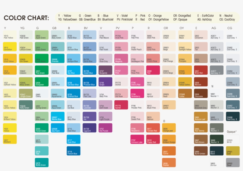 Le Plume Permanent 144 Colors Color Chart Le Plume Free Transparent Png Download Pngkey