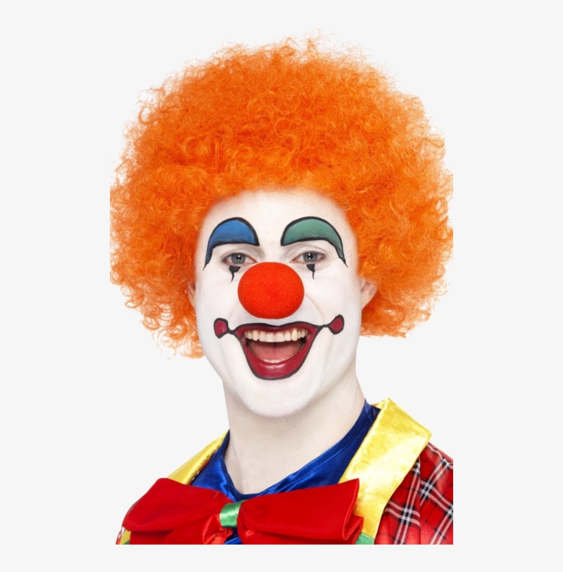 Clown Wig Uk - Orange Clown Wig, transparent png #1016215