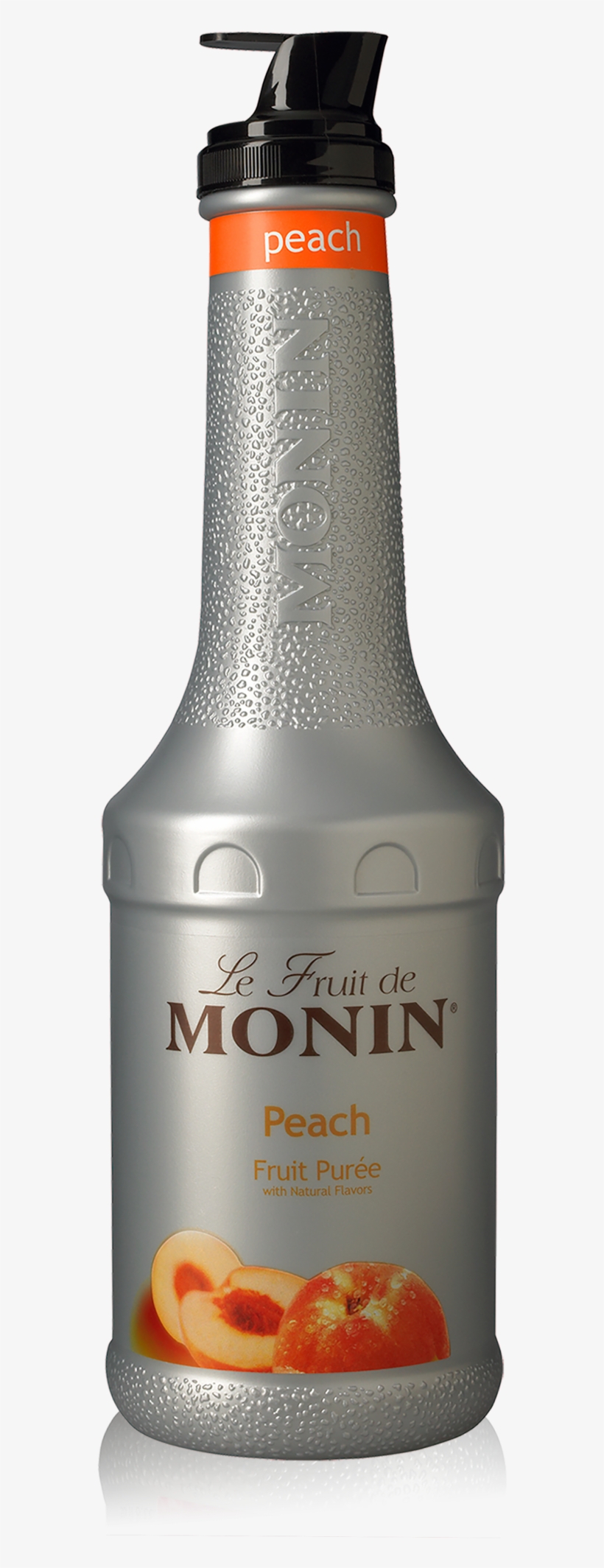 Peach Purée - Monin Peach Fruit Puree - 1 Liter, transparent png #1016342