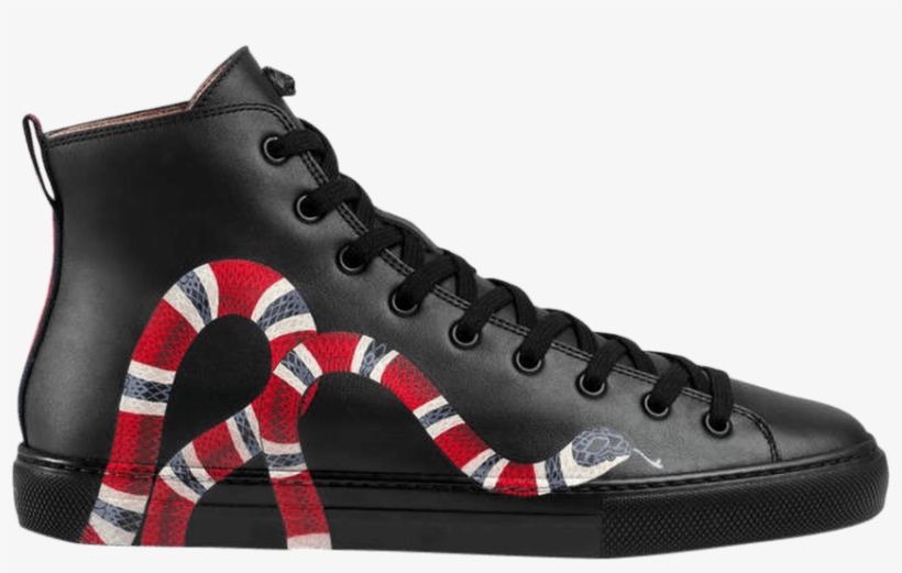 Gucci Leather High Top 'snake' - Gucci High Top Snake, transparent png #1016536