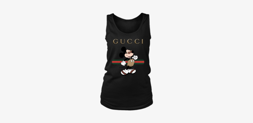 Gucci Stripe Mickey Mouse Stay Stylish Women's Tank - Funny Pirate Teacher For Halloween Costume T-shirt, transparent png #1016592