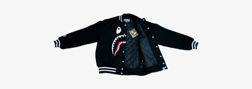 Bape Shark Varsity Jacket - Bape Shark, transparent png #1016640