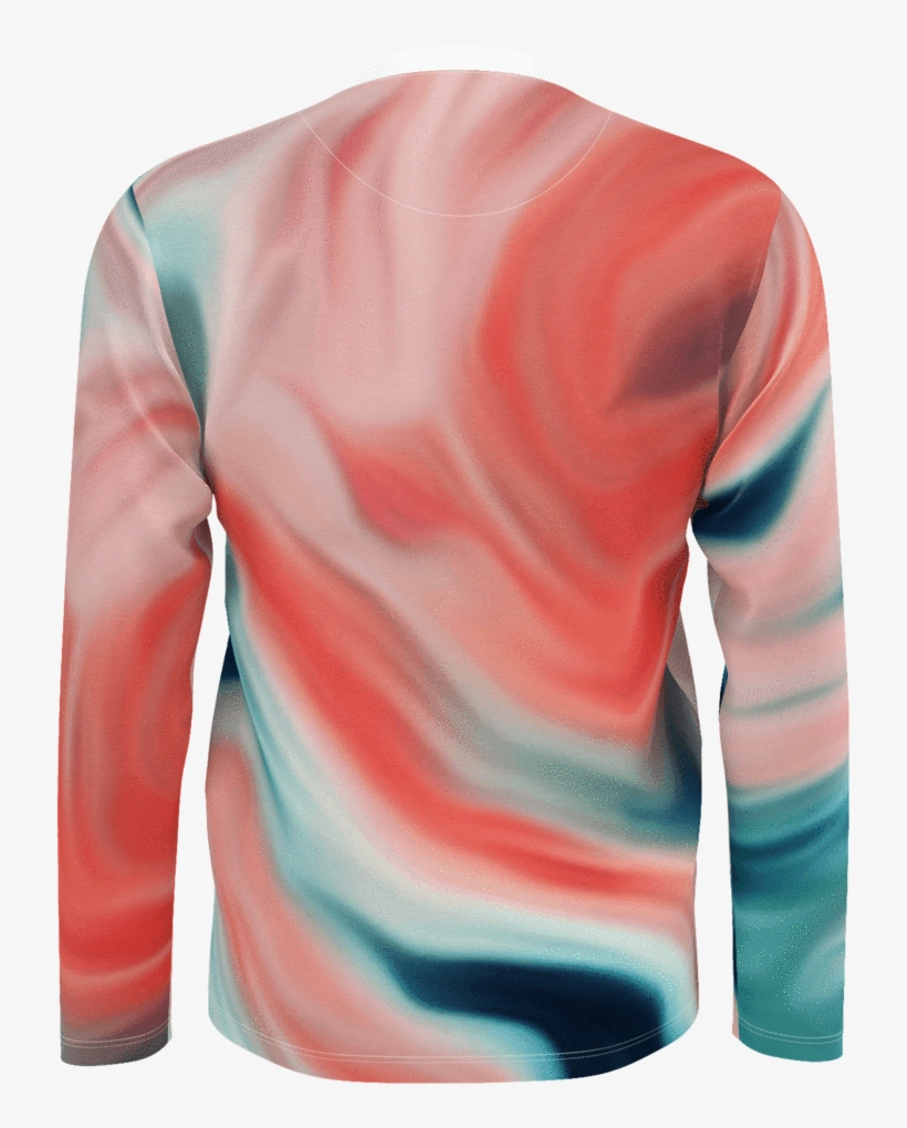 Watercolor Marble - Long-sleeved T-shirt, transparent png #1016664