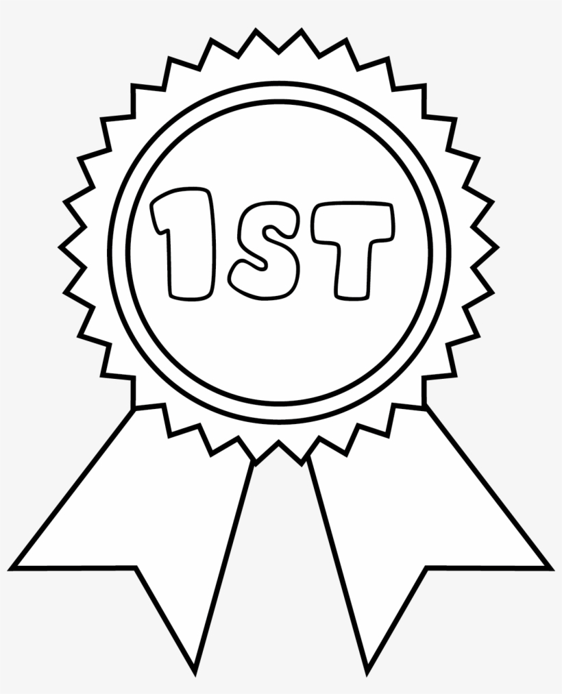Index Of - 1st Place Ribbon Clip Art Black And White, transparent png #1016692