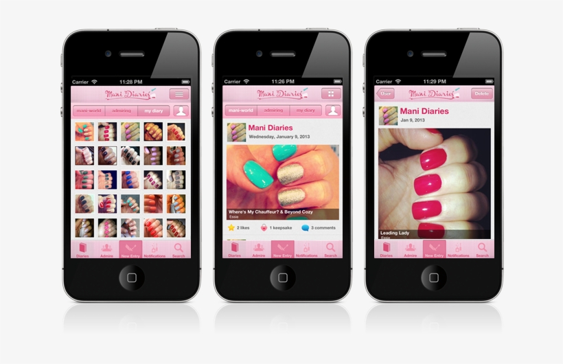 Mani Diaries Nail App - Iphone, transparent png #1016954