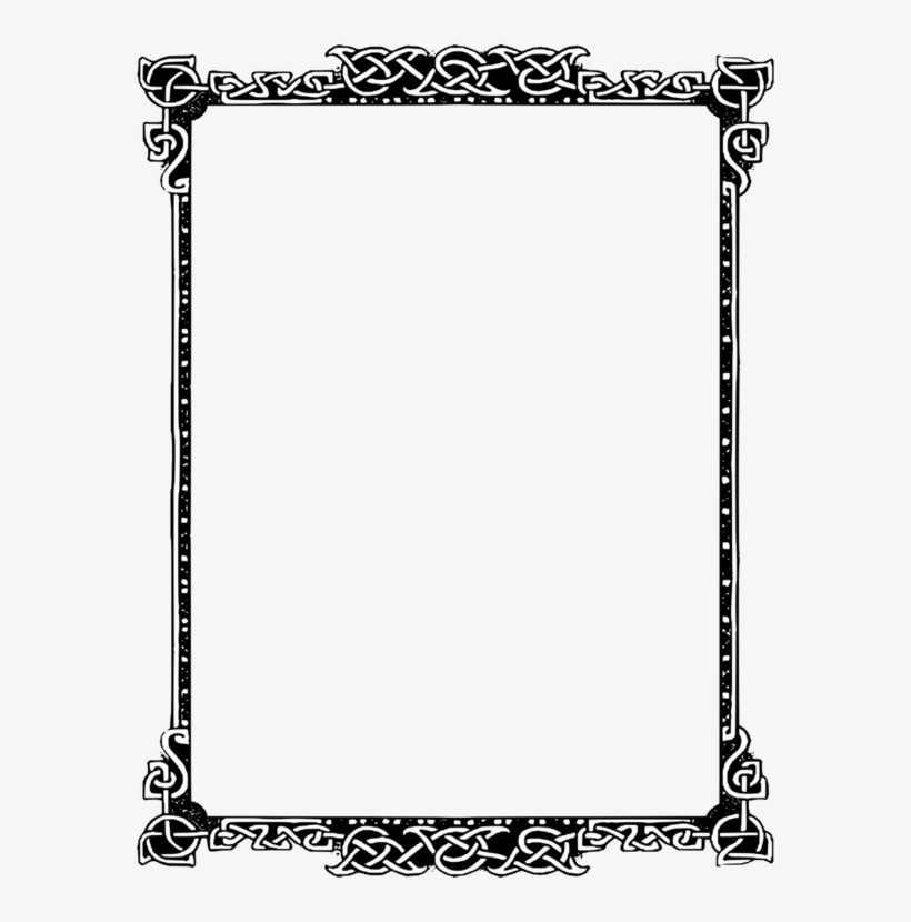 Picture Frames Medieval Ornament - Background Images Black And White, transparent png #1016958