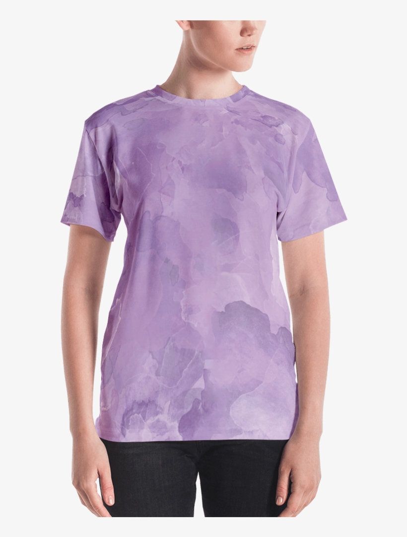Wisteria Watercolor Women's T Shirt T Shirt Zazuze - T-shirt, transparent png #1017006