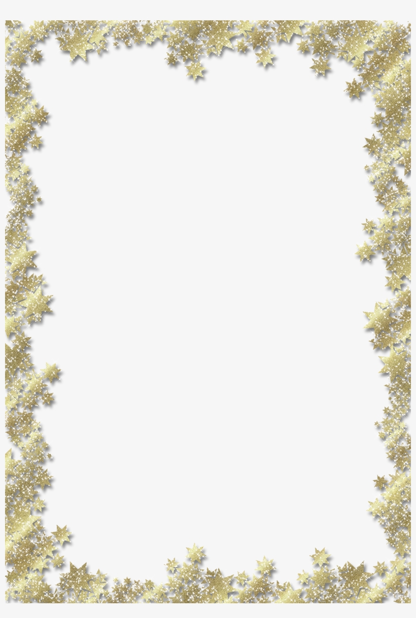 Transparent Png Frame With Gold Stars - Gold Stars Frame Png, transparent png #1017096