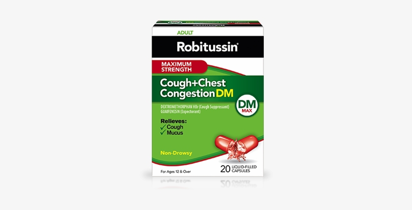 Maximum Strength Cough Chest Congestion Dm Liqu - Robitussin Maximum Strength Cough And Chest Congestion, transparent png #1017527