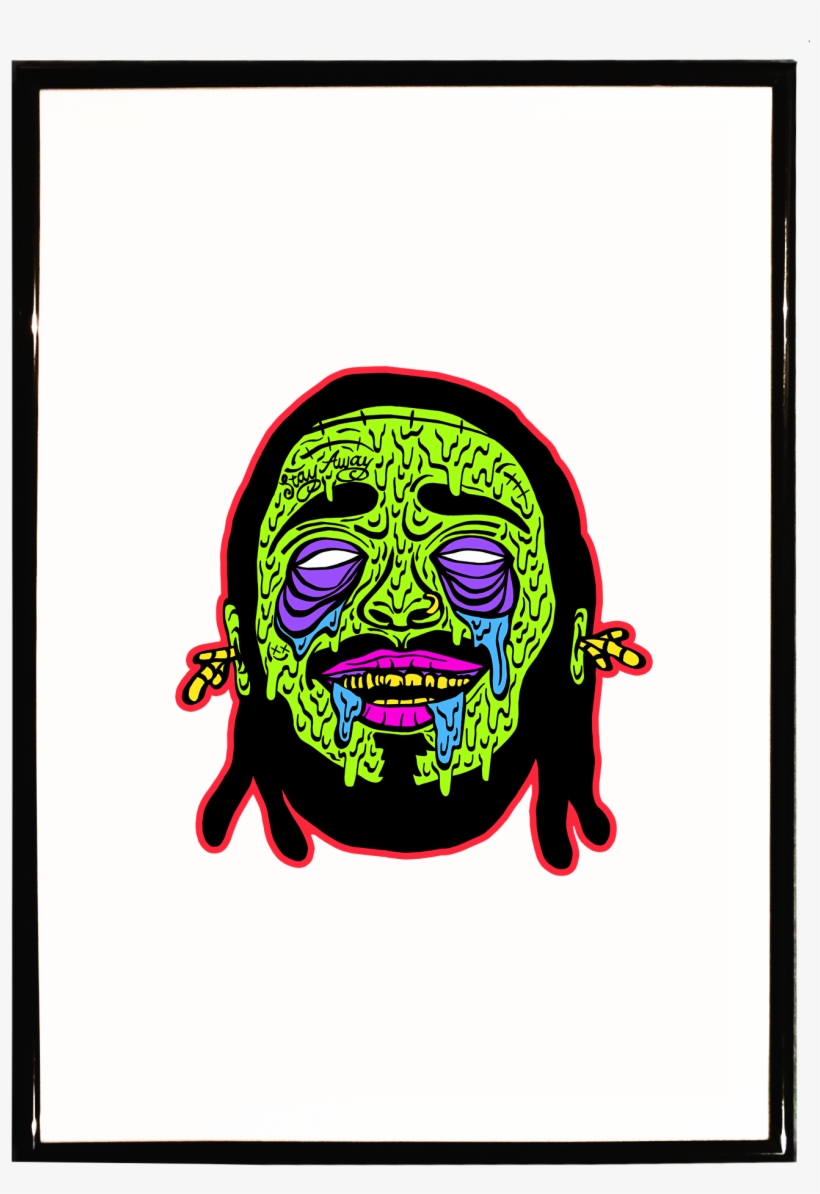 Zombie Post Malone - T-shirt, transparent png #1017879