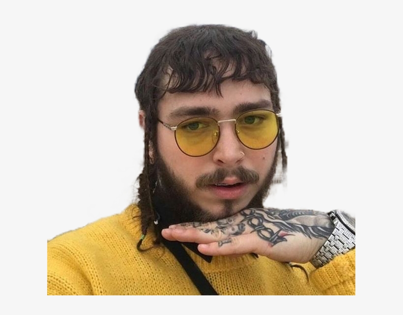 Postmalone Meme Tumblr Yellowaesthetic Freetoedit - Cute Post Malone, transparent png #1017898