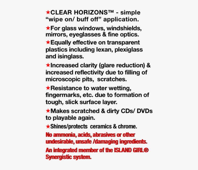 Used On Glass & Clear Plastics For Increases Clarity - Water, transparent png #1018214