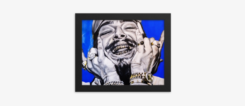 Post Malone Frame Painting Royal Blue - Art, transparent png #1018353
