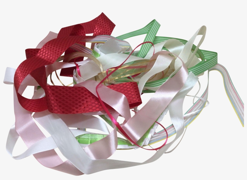 Vintage Ribbon Lot For Doll Hat And Clothing Trims - Gift Wrapping, transparent png #1018378