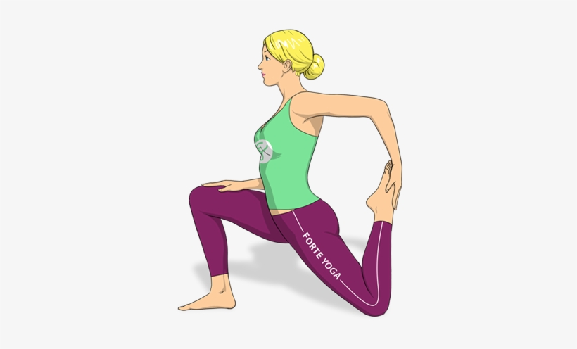 One Legged King Pigeon Yoga Pose - Forte Yoga, transparent png #1018953