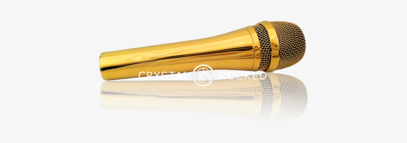 Microphone 24ct Gold Plated - Gold Glitter Microphone Shure, transparent png #1019073