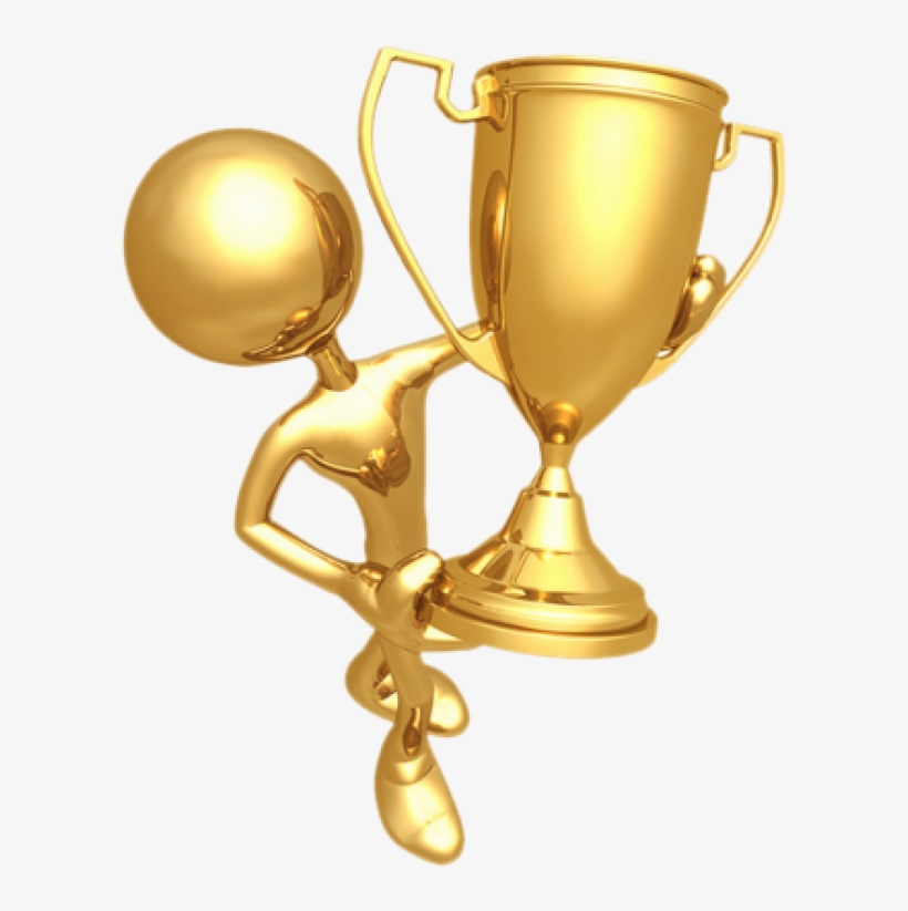 Golden Prize Cup With Gold Statue Png - Awards Without Background, transparent png #1019503