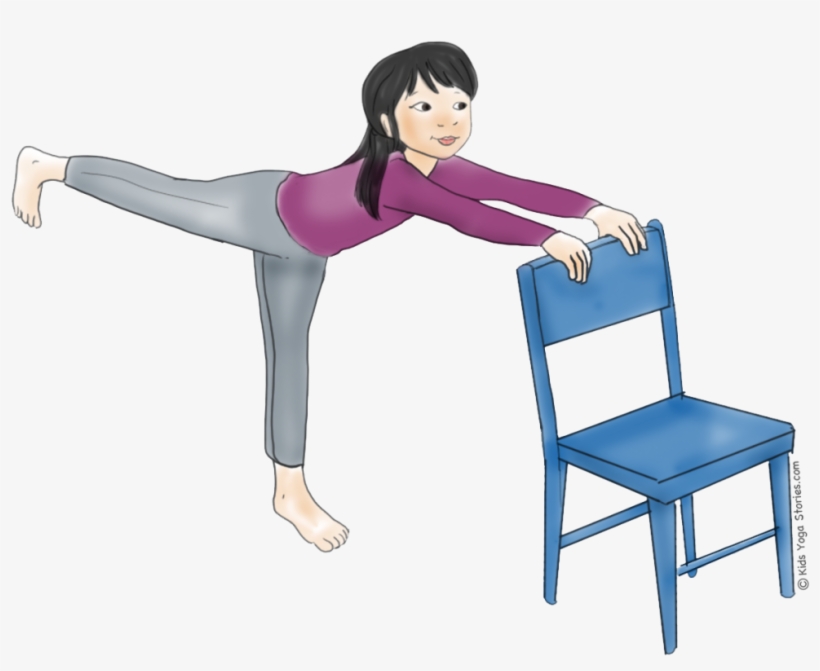 Winter Yoga Poses Using A Chair - Gymnastics, transparent png #1019504