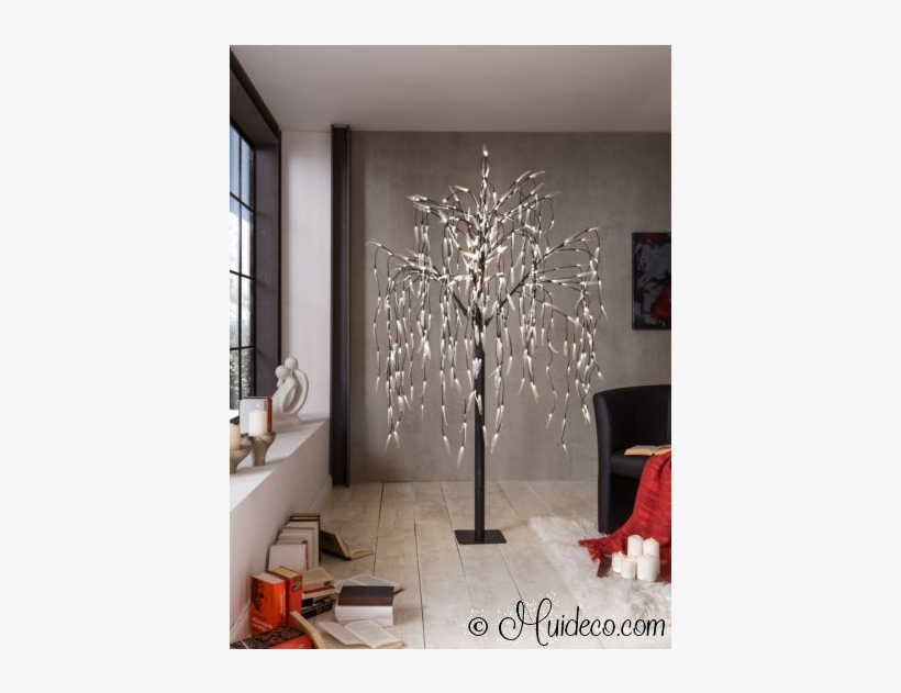 6 Ideas Para Decorar Con Luces De Navidad - Saule Pleureur Lumineux Alma H210 Cm Blanc Chaud, transparent png #1019649