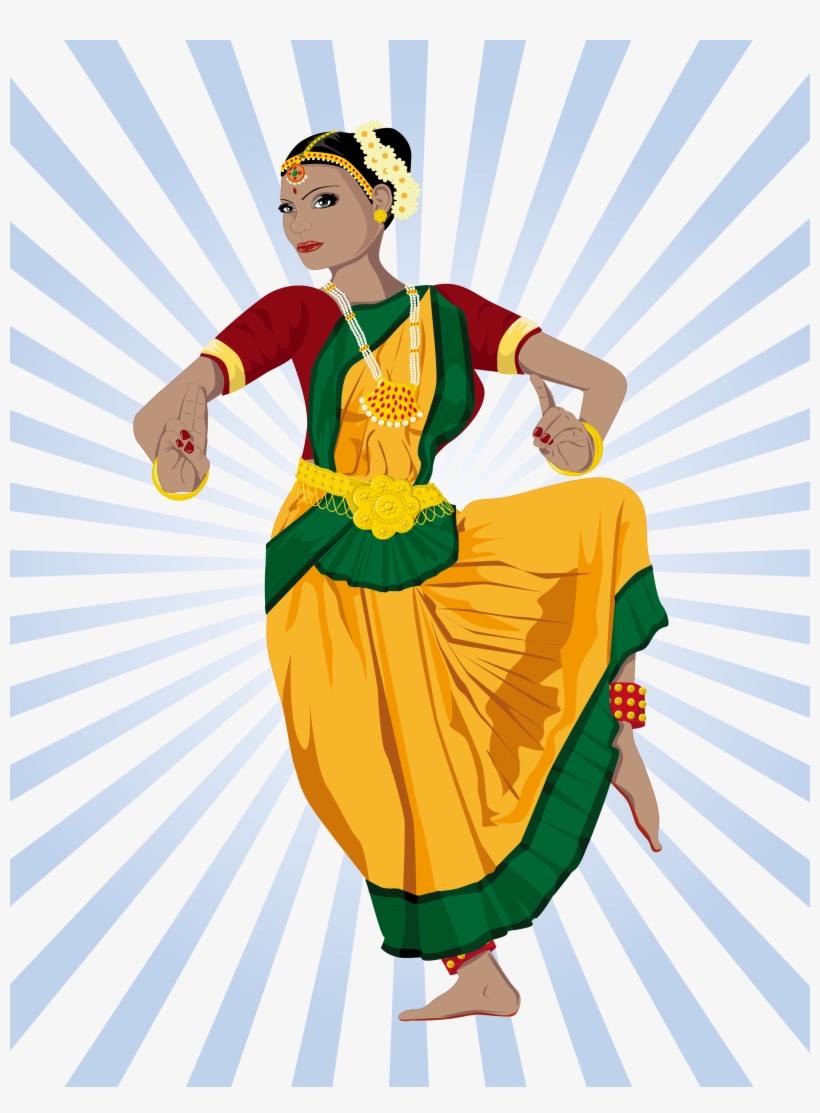 Dance In India Dance In India Clip Art - Indian Classical Dance Clipart, transparent png #10101231