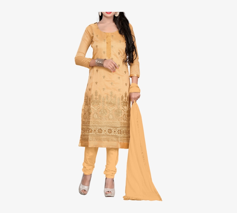 Shree Chiku Unstiched Salwar Suit Dress Material - Silk, transparent png #10102434