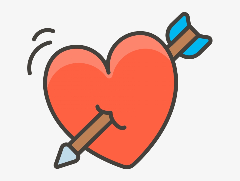 Heart With Arrow Emoji - ลูก ศร หัวใจ Png, transparent png #10102857