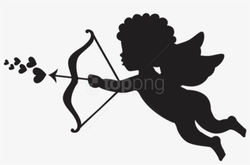 Download Silhouette Images Background Transparent Background - Cupid Icon Transparent Background, transparent png #10102957