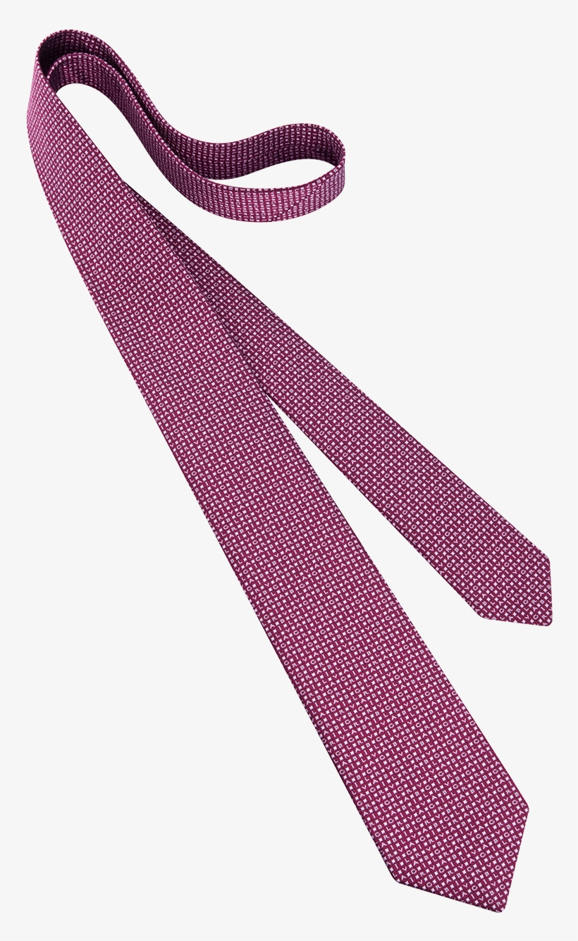Logomania Tie Tie Silk Pink - Clothes Hanger, transparent png #10103064