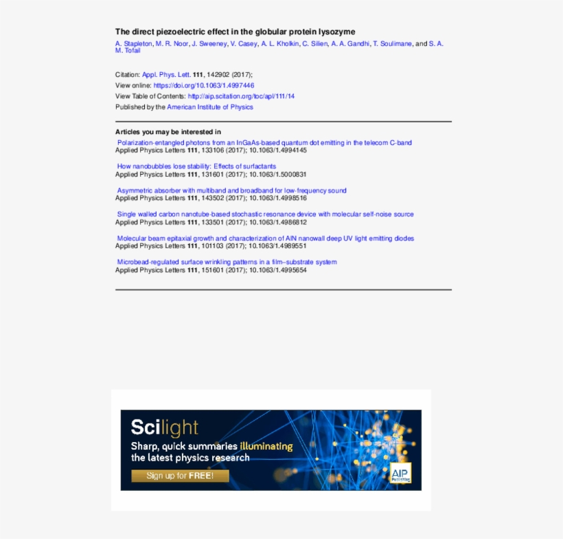 The Direct Piezoelectric Effect In The Globular Protein - Solar Cell Efficiency Tables Version 53, transparent png #10103734