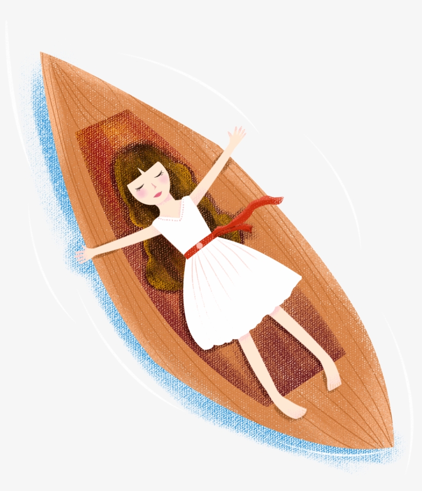 Cartoon Fresh Hand Drawn Girl Png And Psd - Illustration, transparent png #10106356