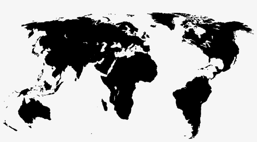 Black World Map Hd Wallpaper - World Map Vector Svg, transparent png #10106672