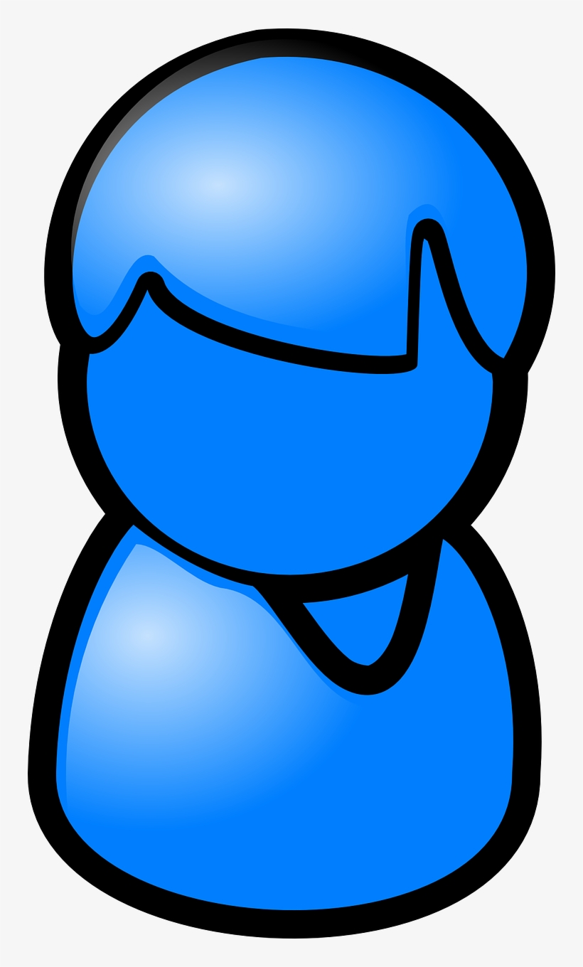 Avatar Person Male Blue Icon Png Image - Ikon Orang Biru, transparent png #10108347