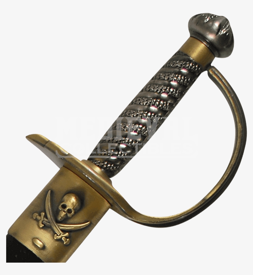 Brass Hilt Caribbean Pirate Sword - Pirate Sword Handle, transparent png #10109716
