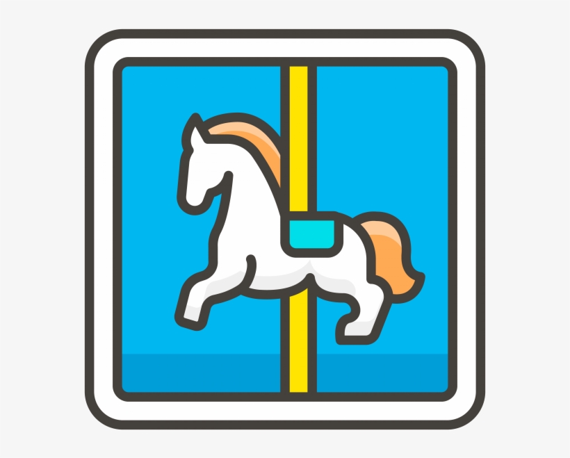 Carousel Horse Emoji Icon - Mane, transparent png #10110285