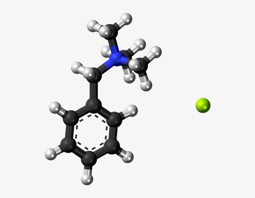 Benzyltrimethylammonium Fluoride 3d Balls - Structure And Iupac Name Of Salicylic Acid, transparent png #10110562