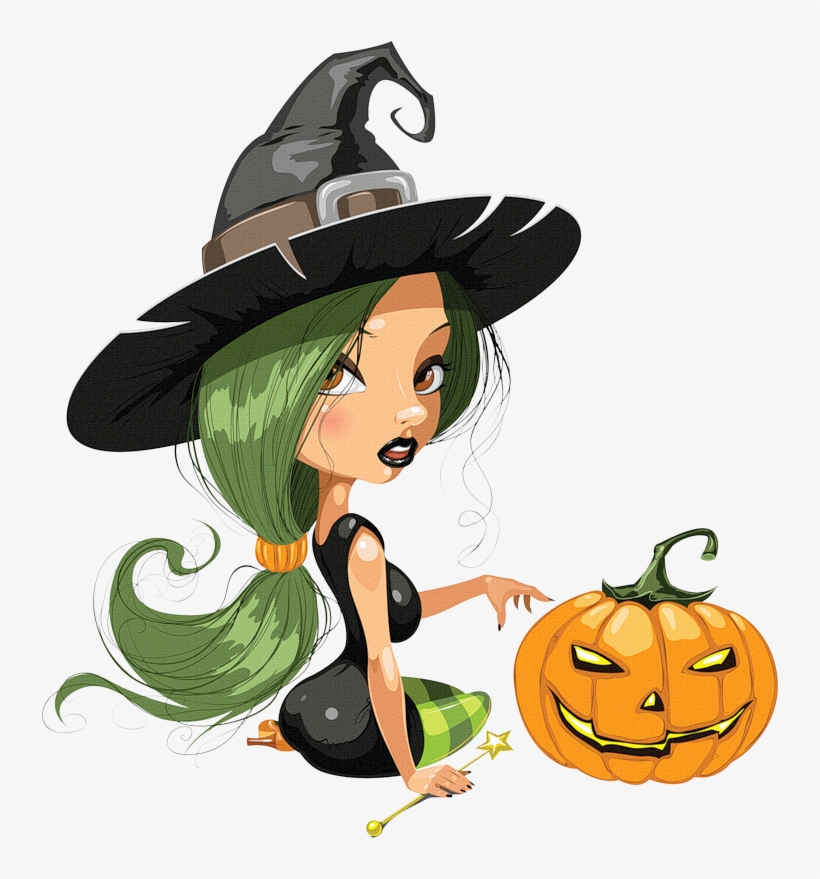 Amarna Crafts And Images - Beauty Cartoon Witch, transparent png #10112033