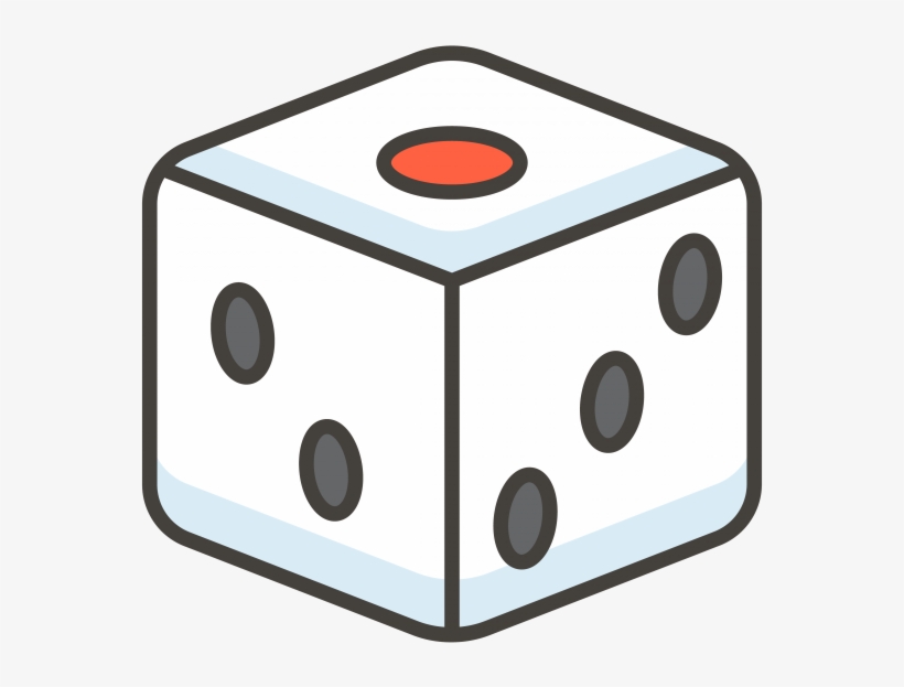 Game Dice Emoji Icon - Cube Line Design, transparent png #10112122