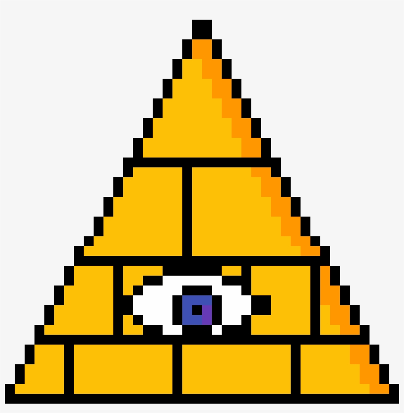 Illuminati - Pixel Art Deathly Hallows, transparent png #10112157