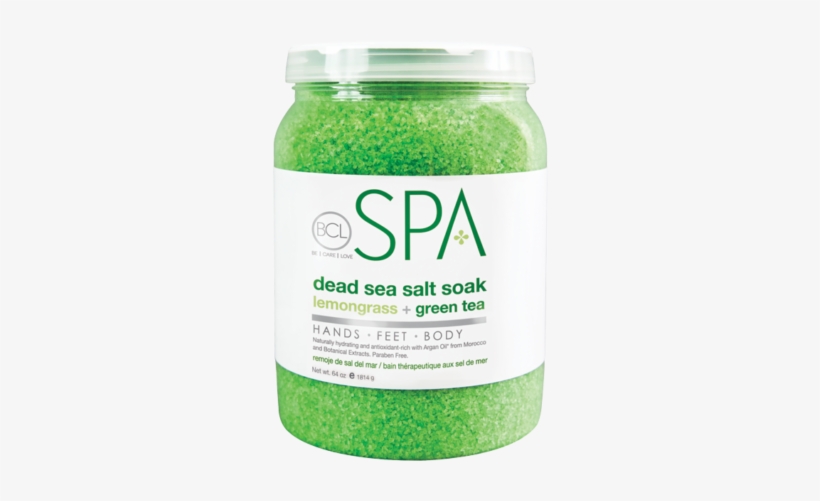 Bcl Spa Dead Sea Salt Soak Lemongrass Green Tea 64 - Pesto, transparent png #10113309