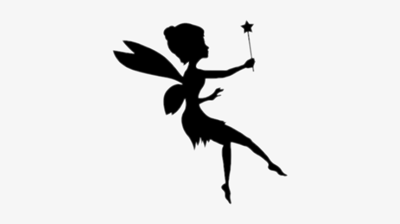 #tinkle #fairy #fairies #wand #magic #wings #fly #star - Fairy Silhouette On Transparent Background, transparent png #10113480