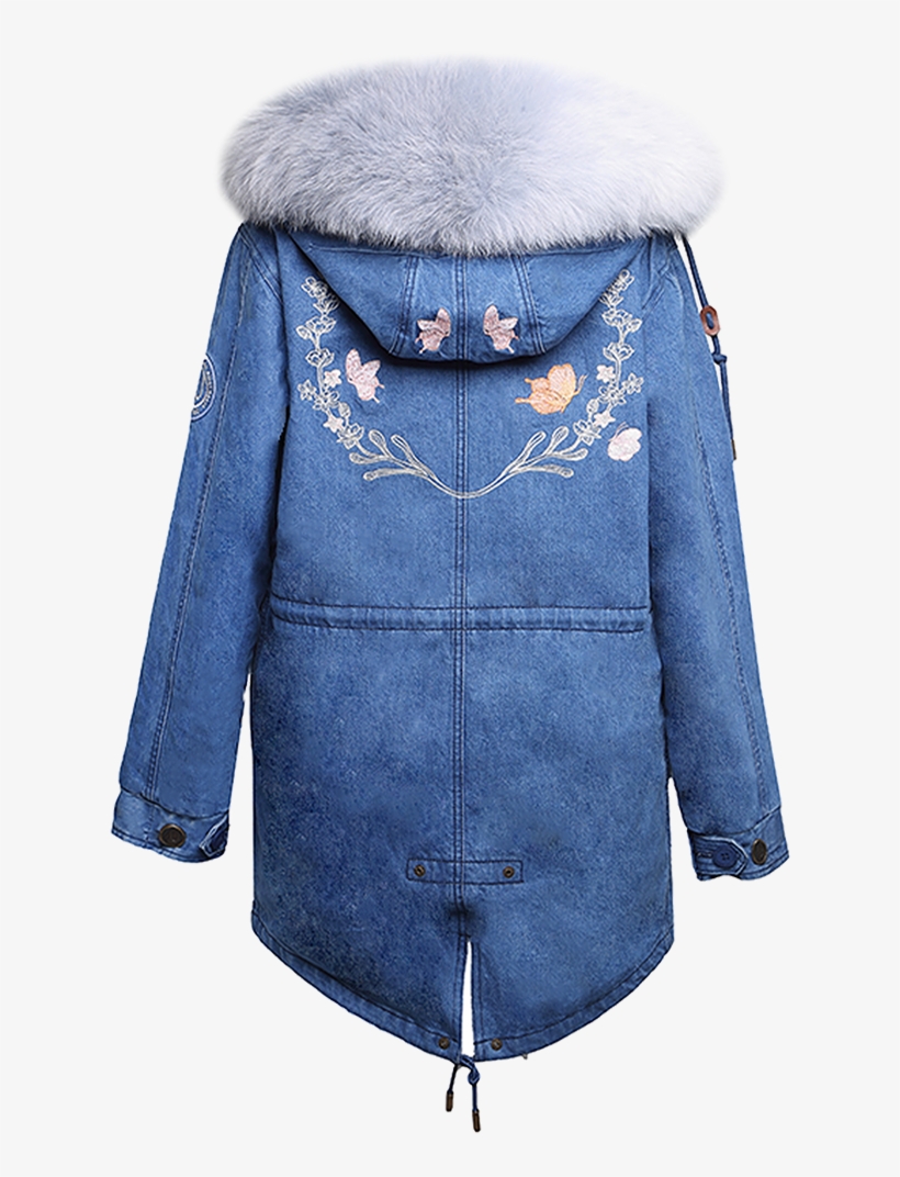 Denim Parka Blue Gradient Fox, transparent png #10113602