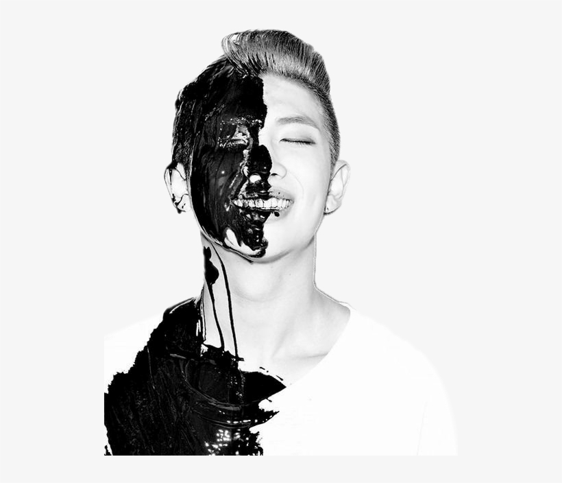 Namjoon Black And White, transparent png #10113698