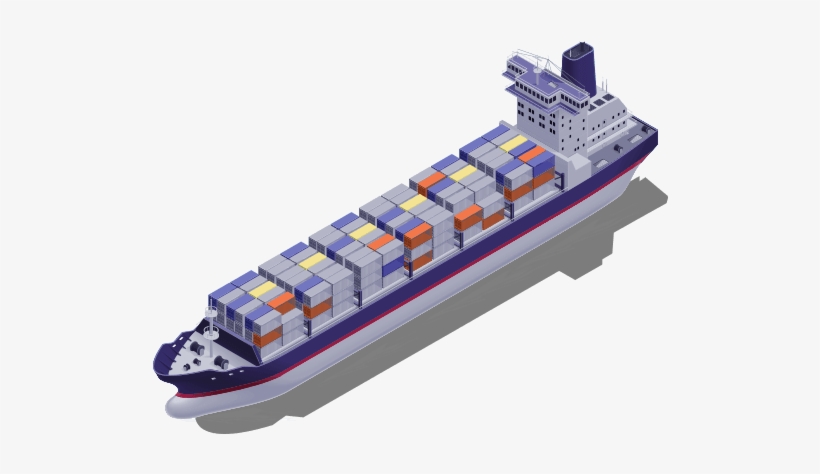 Ocean Freight Shipping Container Ship - Water Transportation, transparent png #10114085