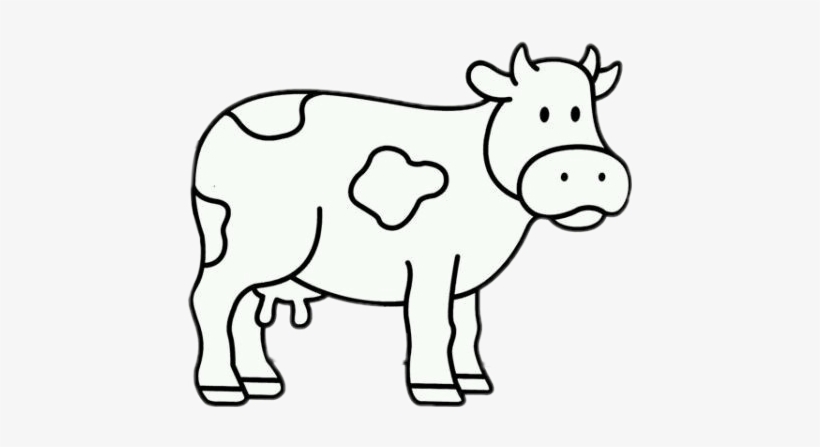 Vaca Sticker - Vaca Para Colorear, transparent png #10114620