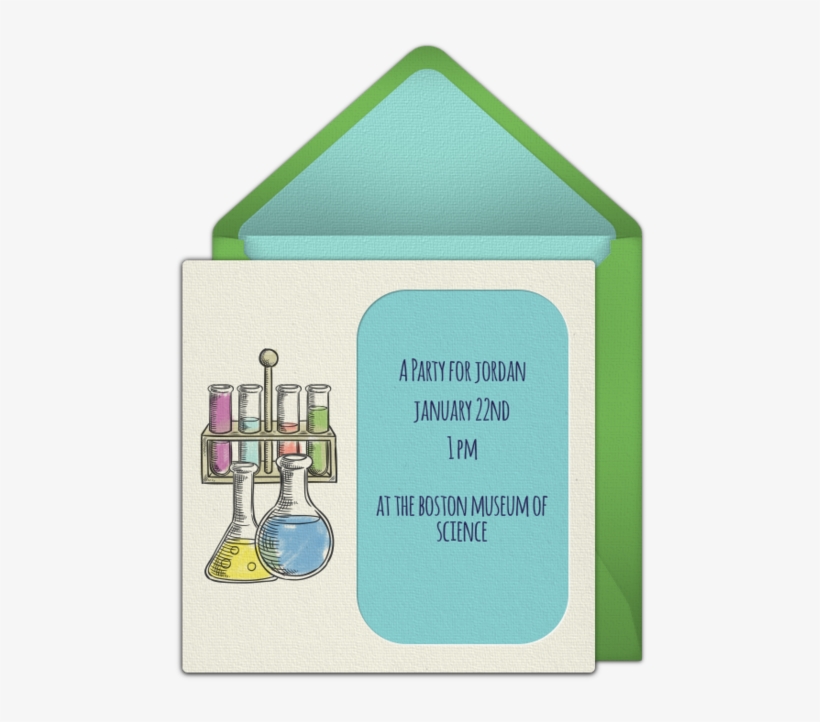Science Lab Online Invitation - Glass Bottle, transparent png #10115490