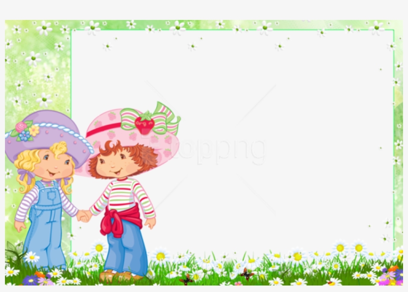 Free Png Frame With Strawberry Shortcake And Friend - Strawberry Shortcake Border Design, transparent png #10116029