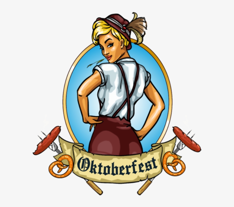 Oktoberfest Oval Label By Bottleyourbrand Emblem - Cartoon Octoberfest Girls, transparent png #10117919