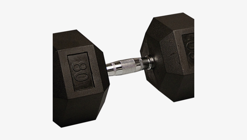 Single Dumbbell - Dumbell Sextavado Emborrachado, transparent png #10118694