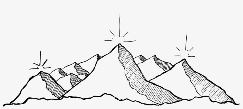 Drawn Mountain Transparent - Line Art, transparent png #10118816