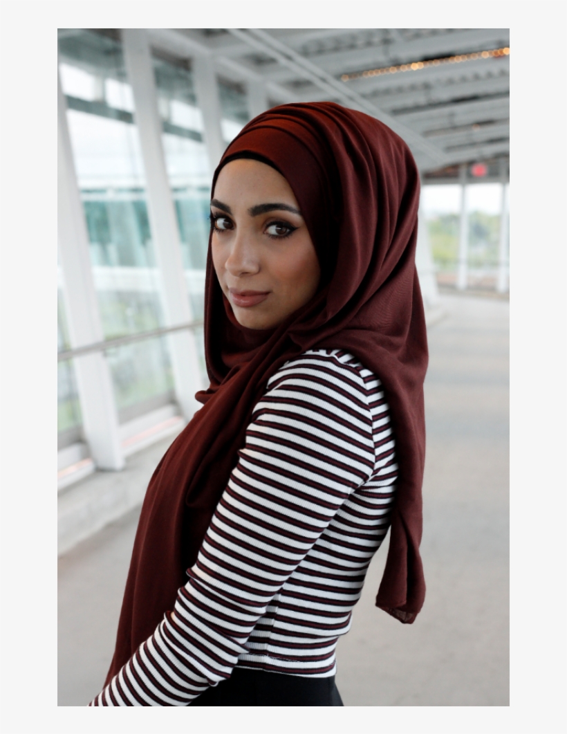 La Modesty Modal Maxi Hijab Maroon Al Mastoura - Girl, transparent png #10118877